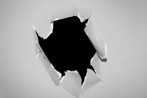 Paper with a hole in it