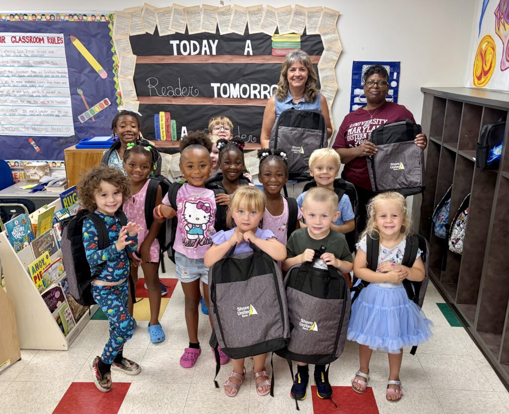 Shore United backpacks to CACC - Kastel-Smith and Thomas - Critchlow Adkins Children's Centers Shore United Backpack Presentation