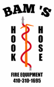 Bam's Hook and Hose Fire Equipment Logo